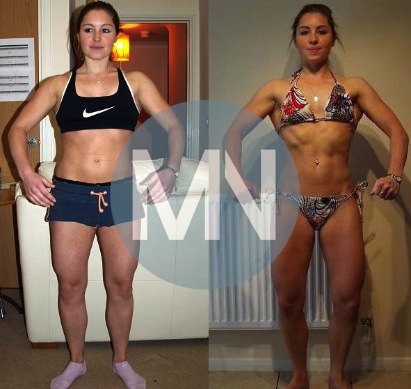 Female bodybuilding nutrition before and after